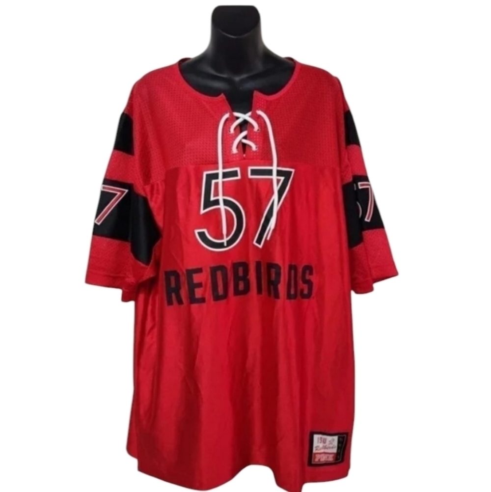 PINK Victoria's Secret Collegiate Illinois State Redbirds Jersey Red Size L NWOT